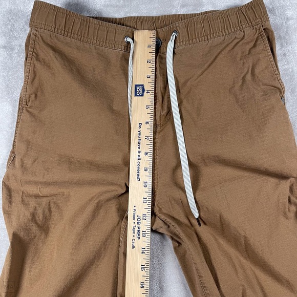 Vuori Women's Pants Ripstop Wide Leg Cropped Drawstring Outdoor L Brown - Picture 3 of 7